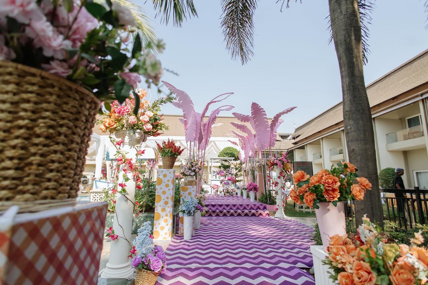 Elegant wedding event setup